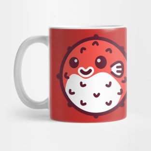 Blowfish Logo Red Mug